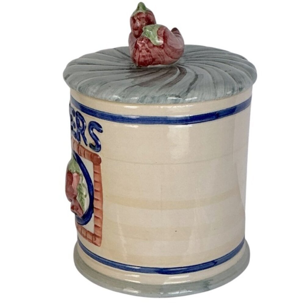 Vintage Pepper Canister Farmhouse Stoneware with Lid Multicolor 4 Cup 7 1/2” H - Picture 10 of 16